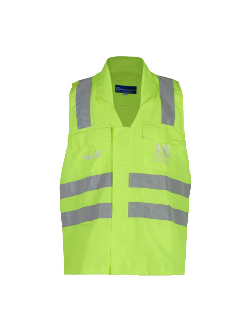 Chaleco con cuello y cubrecremallera